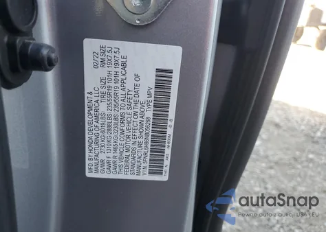 2022 Honda Odyssey Touring from USA, damaged, VIN 5FNRL6H86NB056268